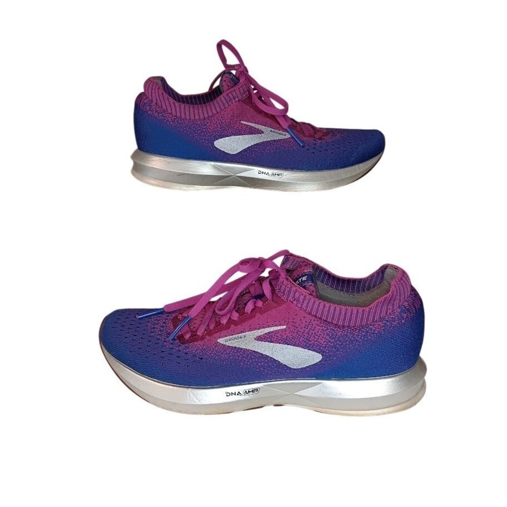Brooks Women's Blue and Pink Gradient Running Shoes